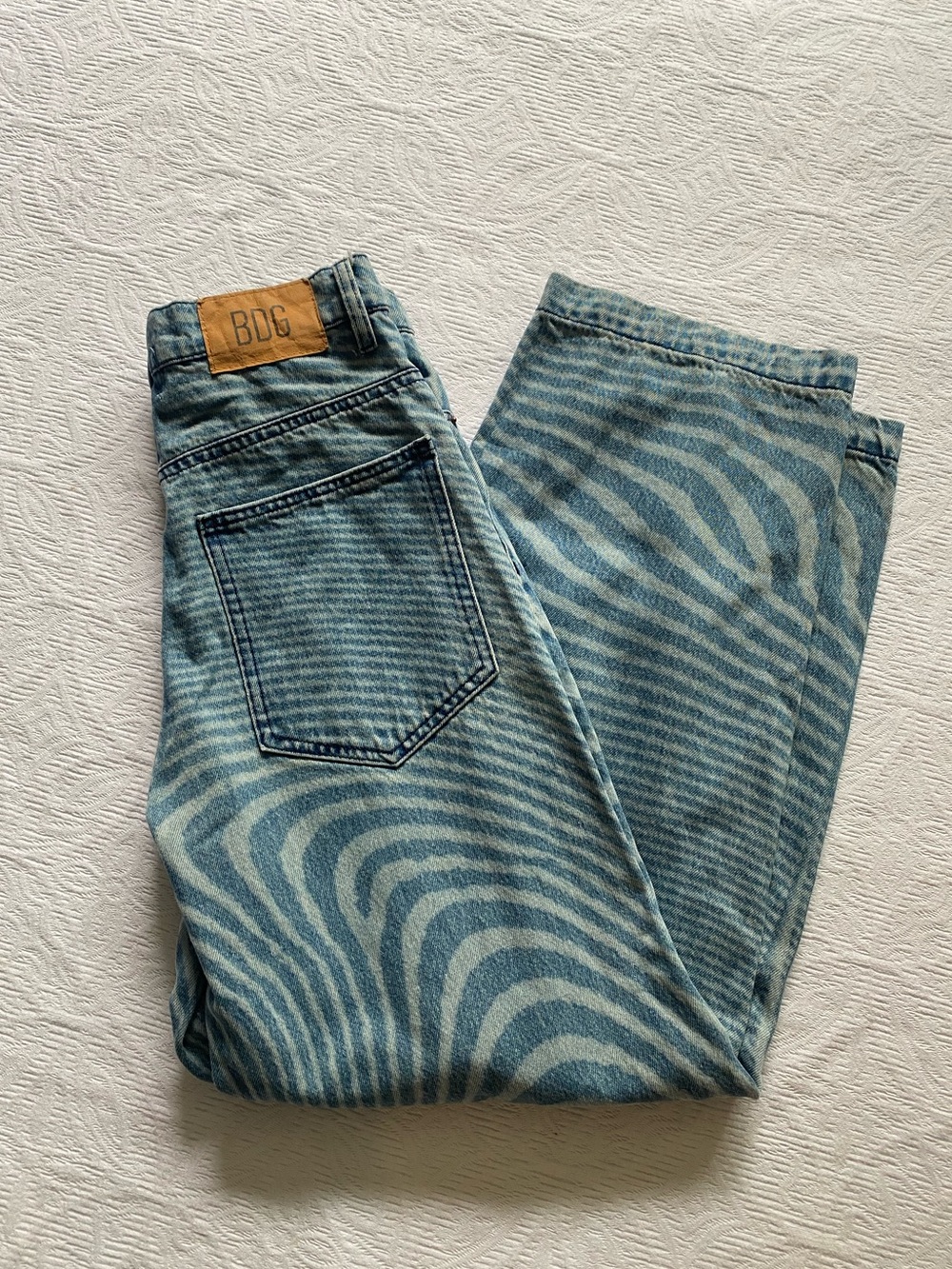 BDG Blue Zebra Wave High-Rise Jeans